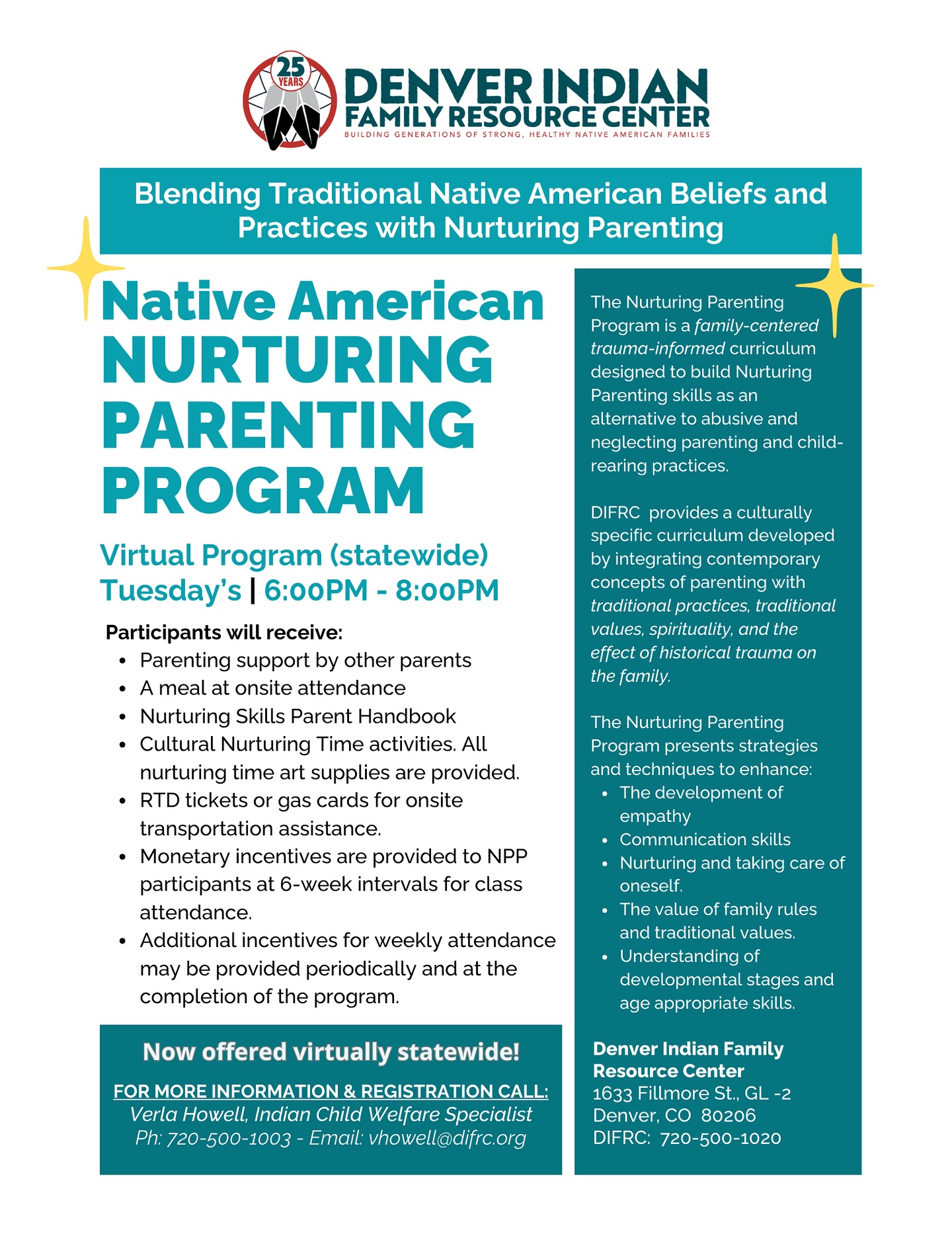 Denver Indian Family Resource Center Nurturing Parenting Class