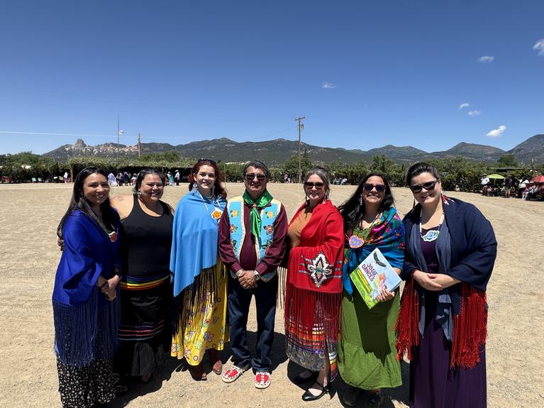 State-Tribal Staff pictured with Ute Mountain Ute Tribal Chairman Manuel Heart.
